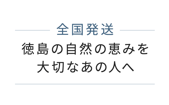 全国発送 徳島の自然の恵みを 大切なあの人へ